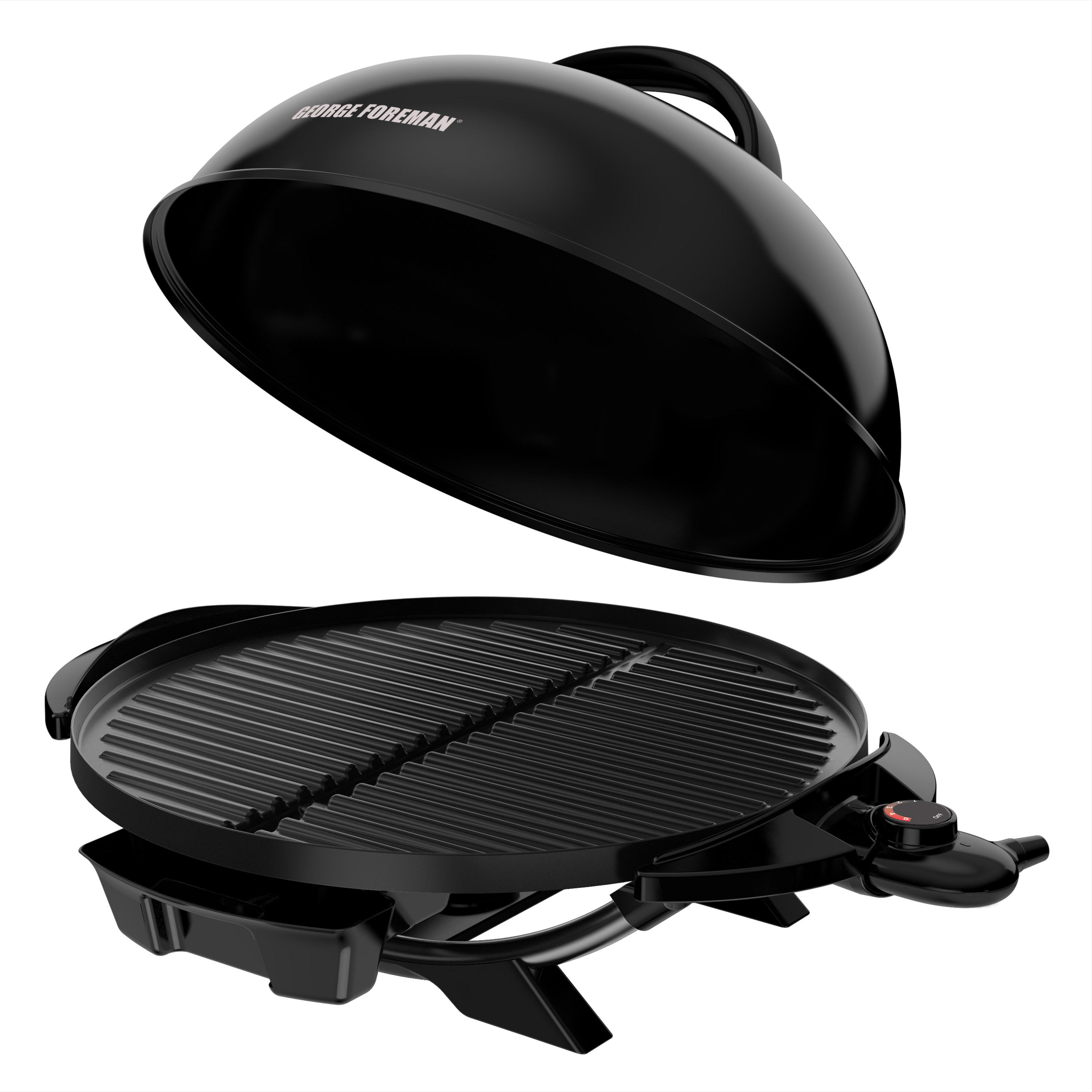IndoorOutdoor 15+ Serving Domed Electric Grill with Recipe Book